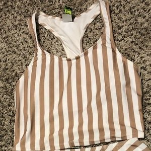 Kortni Jeane Tan Stripe Racerback